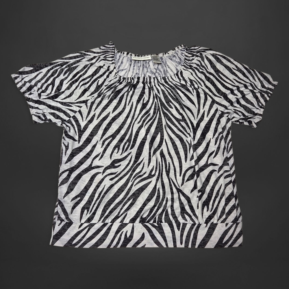 Cathy Daniels Zebra Print Blouse